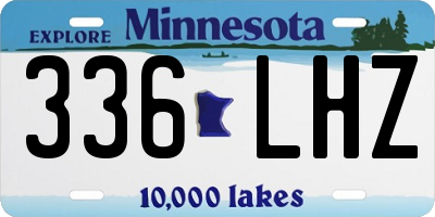 MN license plate 336LHZ
