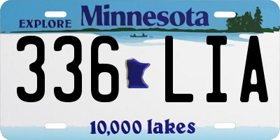 MN license plate 336LIA