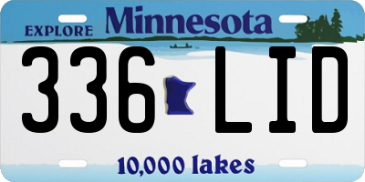 MN license plate 336LID