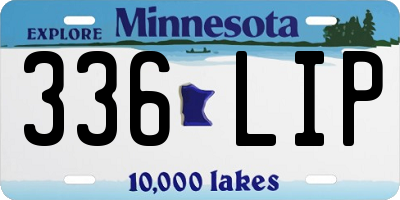 MN license plate 336LIP
