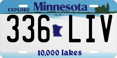 MN license plate 336LIV