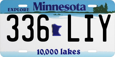 MN license plate 336LIY