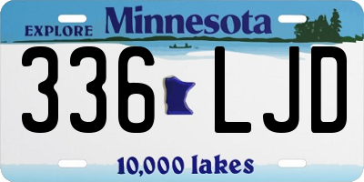 MN license plate 336LJD