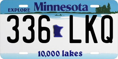 MN license plate 336LKQ