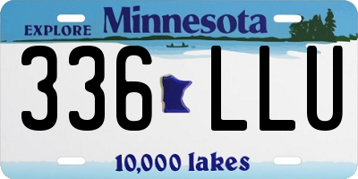 MN license plate 336LLU