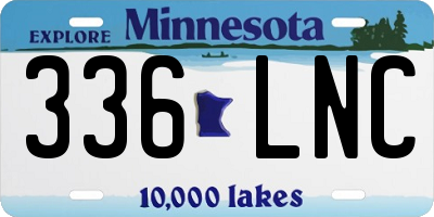 MN license plate 336LNC