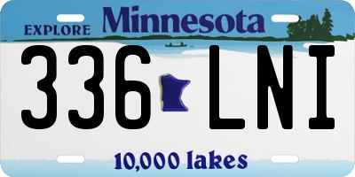 MN license plate 336LNI