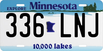 MN license plate 336LNJ