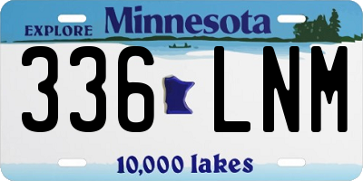 MN license plate 336LNM