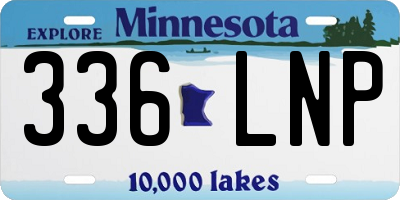 MN license plate 336LNP