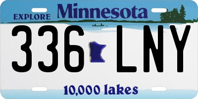 MN license plate 336LNY
