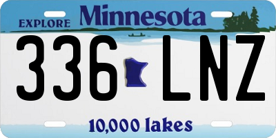 MN license plate 336LNZ