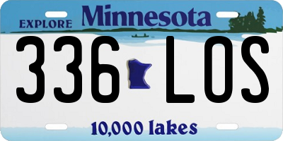MN license plate 336LOS