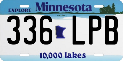 MN license plate 336LPB
