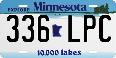 MN license plate 336LPC