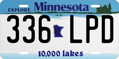 MN license plate 336LPD