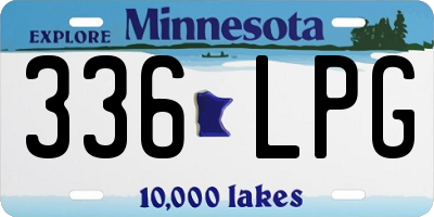 MN license plate 336LPG