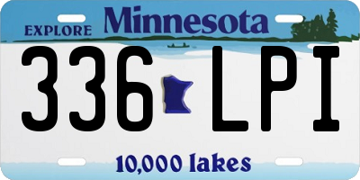 MN license plate 336LPI