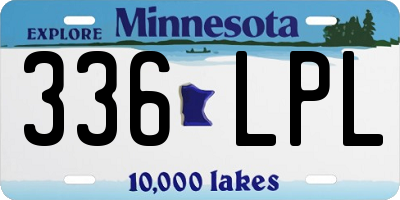 MN license plate 336LPL