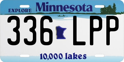 MN license plate 336LPP