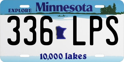 MN license plate 336LPS