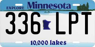 MN license plate 336LPT