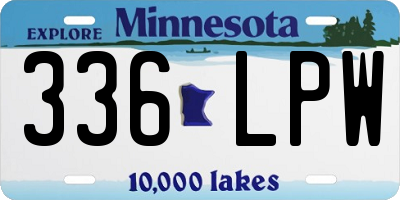 MN license plate 336LPW