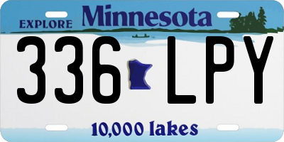 MN license plate 336LPY