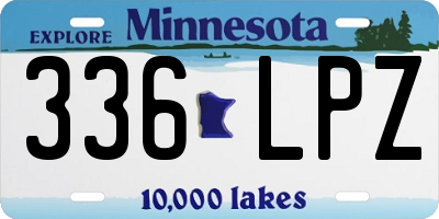 MN license plate 336LPZ