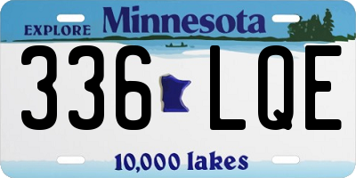 MN license plate 336LQE
