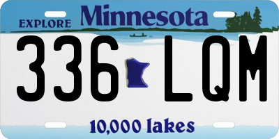 MN license plate 336LQM