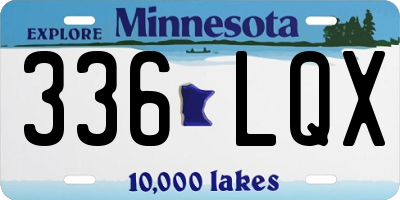 MN license plate 336LQX