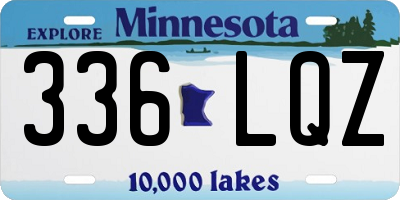 MN license plate 336LQZ