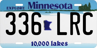 MN license plate 336LRC