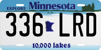 MN license plate 336LRD