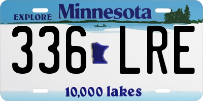 MN license plate 336LRE