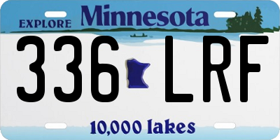 MN license plate 336LRF