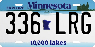MN license plate 336LRG