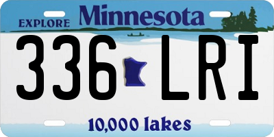 MN license plate 336LRI