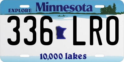 MN license plate 336LRO
