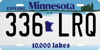 MN license plate 336LRQ