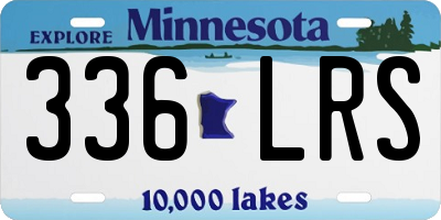 MN license plate 336LRS