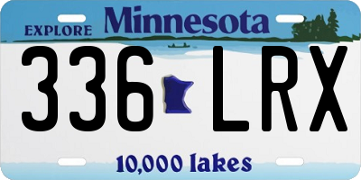 MN license plate 336LRX