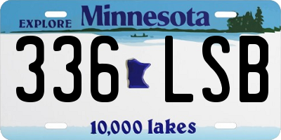 MN license plate 336LSB