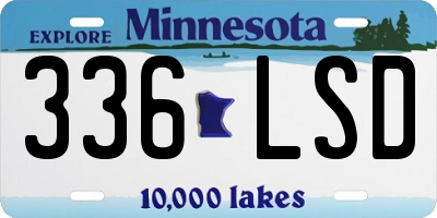 MN license plate 336LSD
