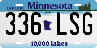 MN license plate 336LSG