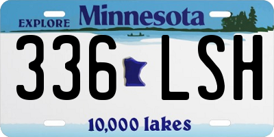 MN license plate 336LSH