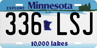 MN license plate 336LSJ