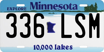 MN license plate 336LSM