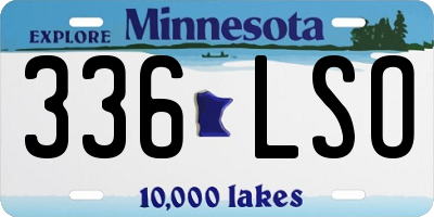 MN license plate 336LSO